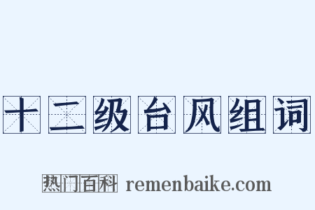 十二级台风组词是什么意思的图片